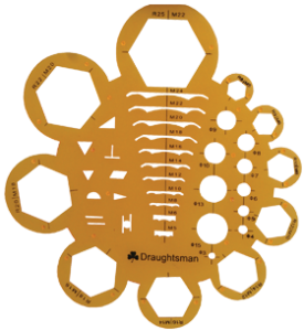Draughtsman Hexagonal Template