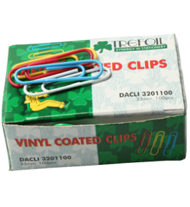 Trefoil Paper Clips - Vinyl Coated