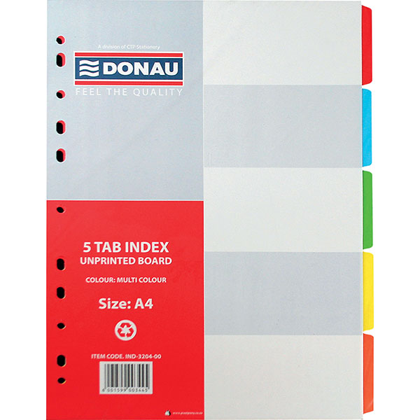 INDEX A4 5 POS BOARD RAINBOW 50's