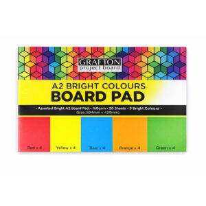 GRAFTON A2 BOARD PAD (20 SHEET) BRIGHT MULTICOLOUR
