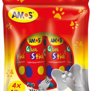 AMOS RED GLUE STICK 40gr PACK 4