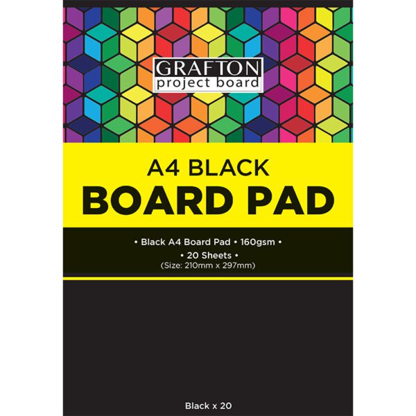 GRAFTON A4 BLACK BOARD PADS 20'S