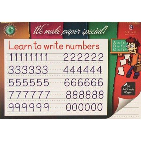 GRAFTON LEARN TO WRITE NUMBERS PAD 50 sheets