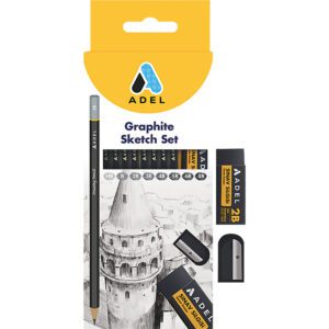 DRAWING SET 8 PENCILS+ERASER+SHARPENER****