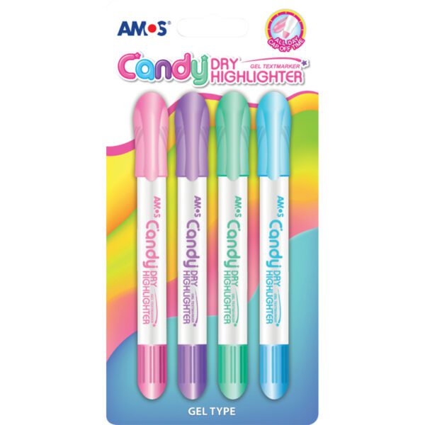 AMOS DRYHIGHLIGHTER TWIST-UP PASTEL CANDY set 4's