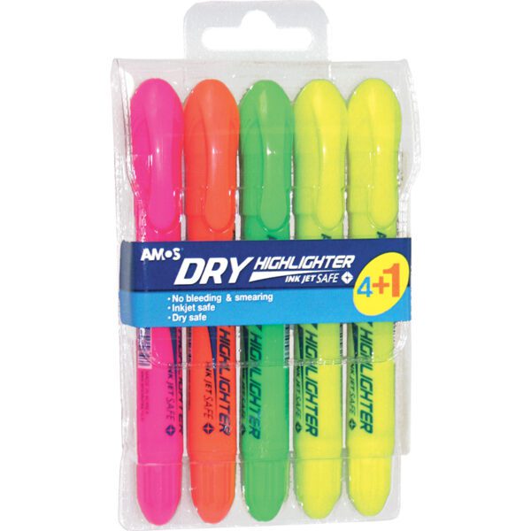 AMOS DRYHIGHLIGHTER TWIST-UP 4 + 1 POUCH - HLD5POV1