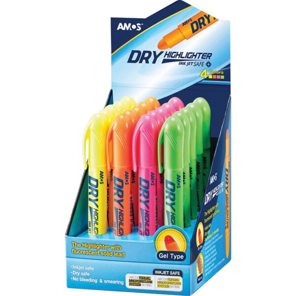 AMOS DRYHIGHLIGHTER TWIST-UP 20's dispenser - HLD20DP