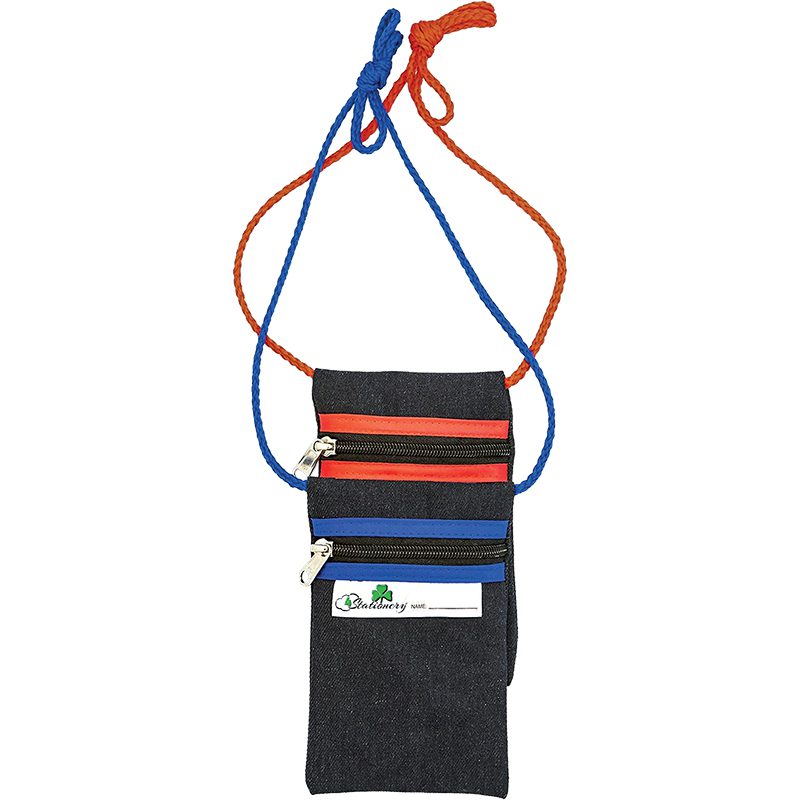 PRODUCTS > BACK TO SCHOOL DENIM MONEY BAG WITH STRING BLUE