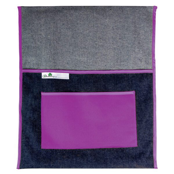 PRODUCTS > BACK TO SCHOOL SCHOOL CHAIRBAG DENIM 440mm WITH POCKET PURPLE