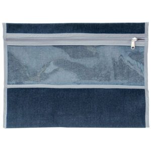TREFOIL DENIM SUBJECT BAG WITH WINDOW GREY