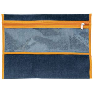 TREFOIL DENIM SUBJECT BAG WITH WINDOW ORANGE