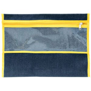 TREFOIL DENIM SUBJECT BAG WITH WINDOW YELLOW