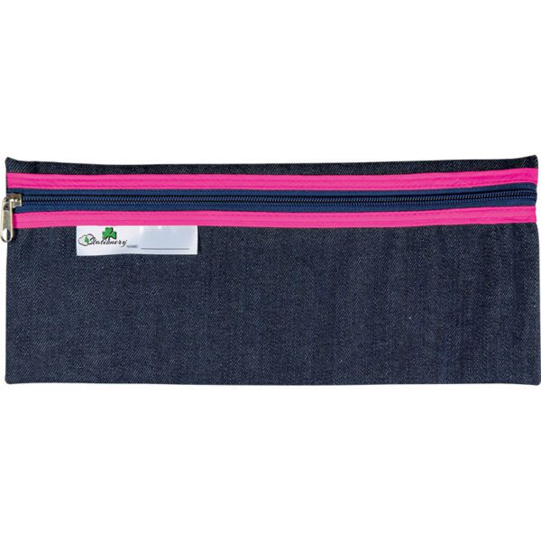 PRODUCTS > BACK TO SCHOOL SCHOOL PENCIL BAG DENIM 33cm PINK