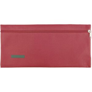 TREFOIL POLYESTER 24.5CM PENCIL BAG RED