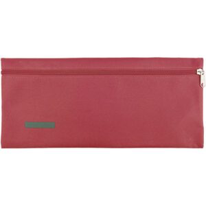 TREFOIL POLYESTER 33CM PENCIL BAG RED