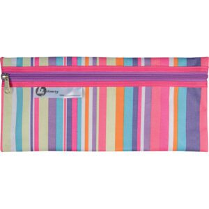 TREFOIL 33CM PENCIL BAG CANDY STRIPE PINK