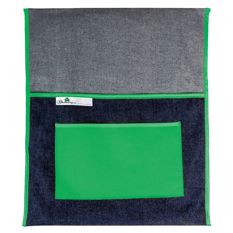 PRODUCTS > BACK TO SCHOOL SCHOOL CHAIRBAG DENIM 380mm WITH POCKET GREEN