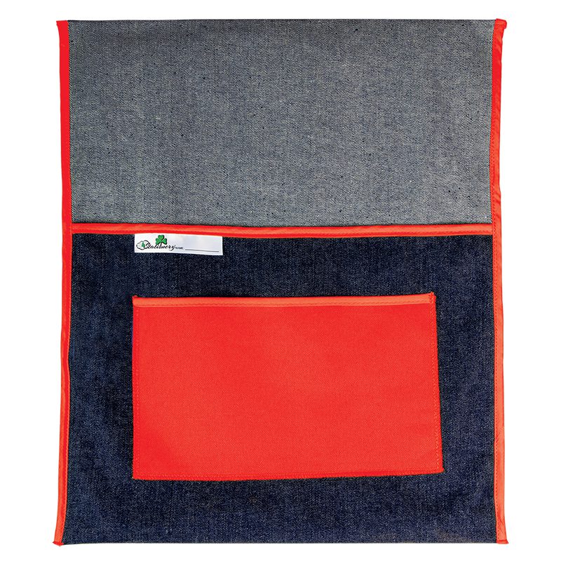PRODUCTS > BACK TO SCHOOL SCHOOL CHAIRBAG DENIM 380mm WITH POCKET RED
