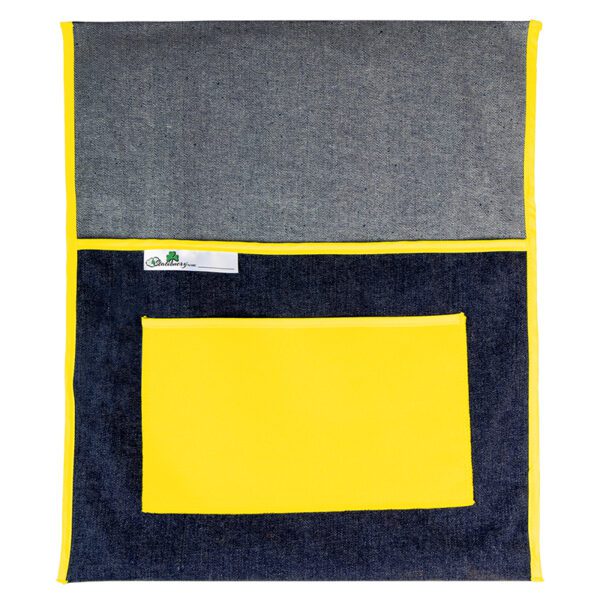 PRODUCTS > BACK TO SCHOOL SCHOOL CHAIRBAG DENIM 380mm WITH POCKET YELLOW