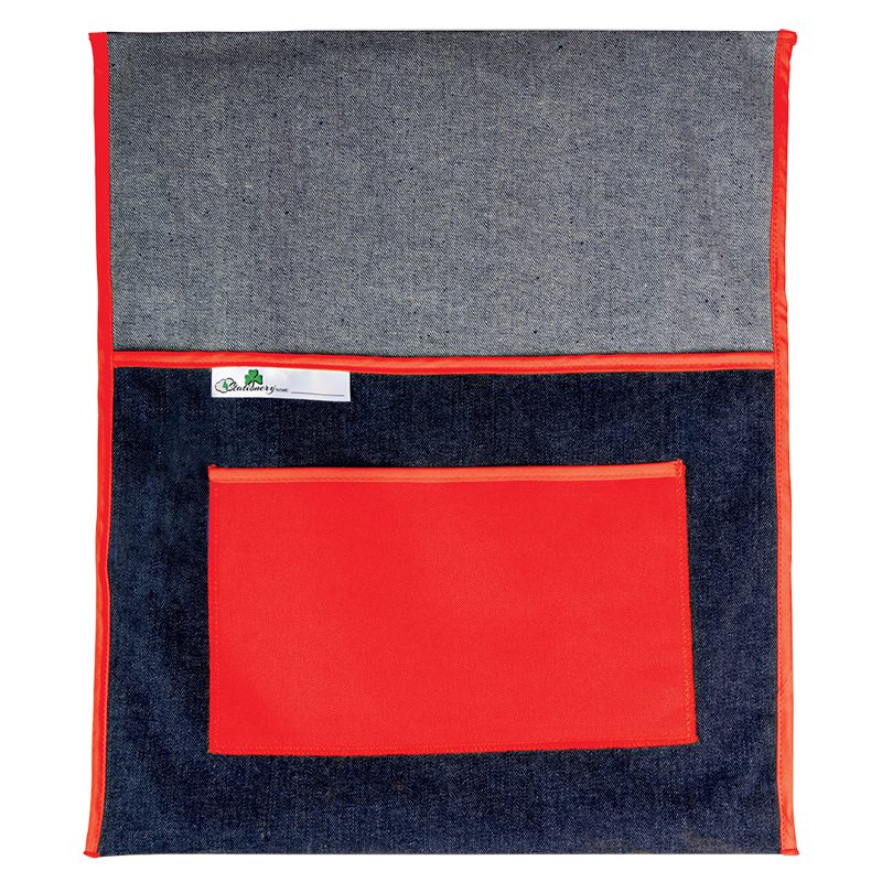 PRODUCTS > BACK TO SCHOOL SCHOOL CHAIRBAG DENIM 440mm WITH POCKET RED