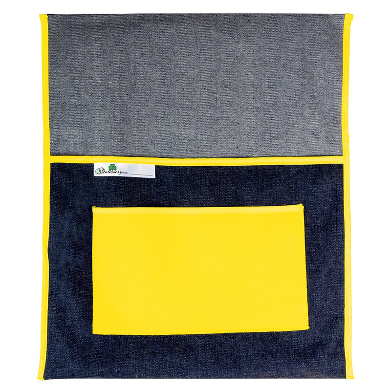 PRODUCTS > BACK TO SCHOOL SCHOOL CHAIRBAG DENIM 440mm WITH POCKET YELLOW