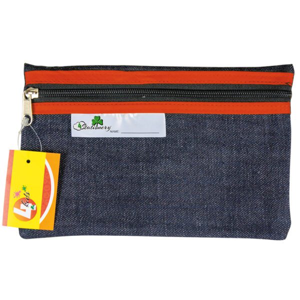 PRODUCTS > BACK TO SCHOOL SCHOOL PENCIL BAG DENIM 22cm RED