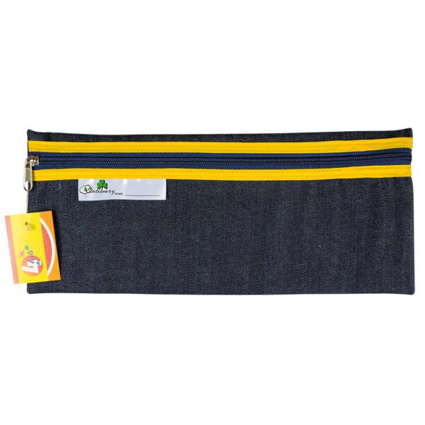 PRODUCTS > BACK TO SCHOOL SCHOOL PENCIL BAG DENIM 33cm YELLOW