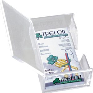 PERSONAL BUSINESS CARD HOLDER CLEAR WITH LID #2763