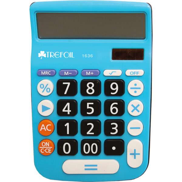 12 DIGIT DESKTOP CALCULATOR BLUE 1636
