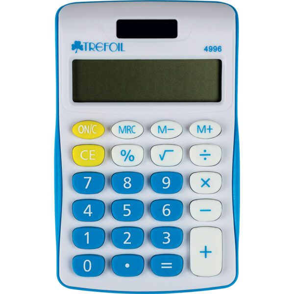 8 DIGIT SCHOOL CALULATOR BLUE #4996