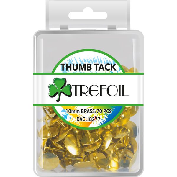 RETAIL BOX ACCESSORIES 70pc THUMB TACK BRASS 10mm