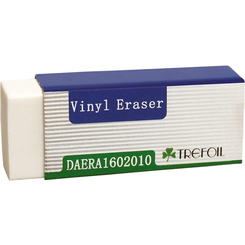 ERASER WHITE PLASTIC 60X20X10mm ECONO 12 #2725