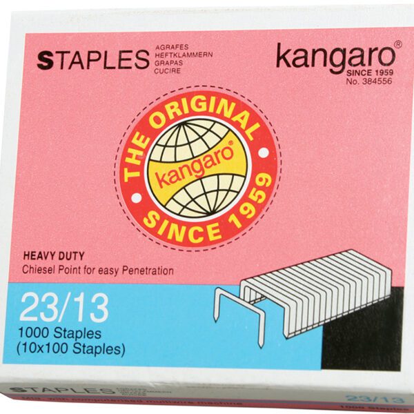 KANGARO HEAVY DUTY STAPLES 23/13 1000`S
