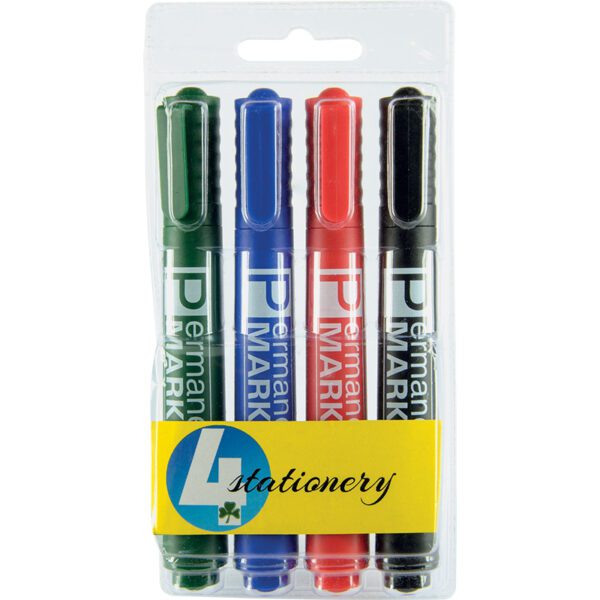 Trefoil PERMANENT MARKER 4 pack