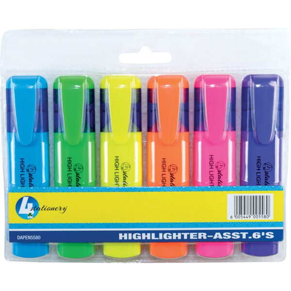 Trefoil HIGHLIGHTER 6 pack ASSORTED