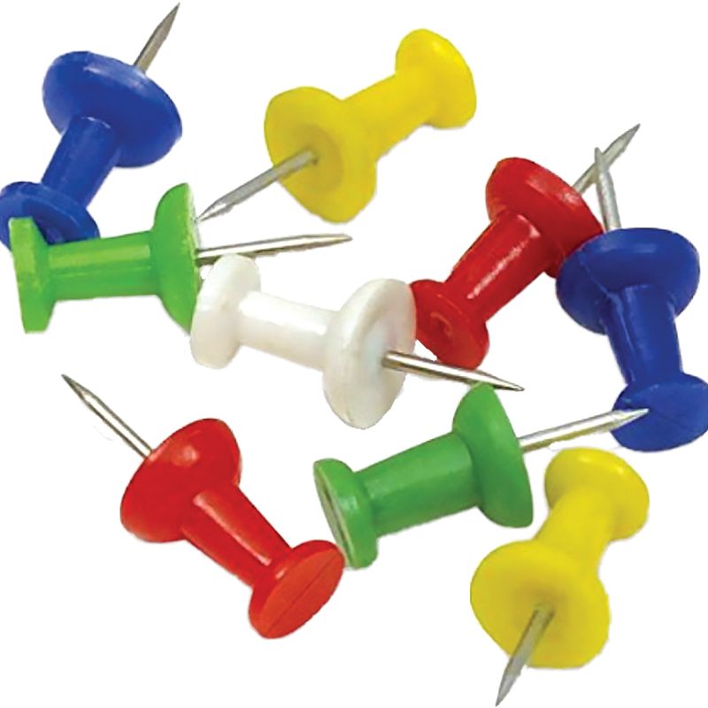 TREFOIL PUSH PIN ASSORTED 40`S - Trefoil