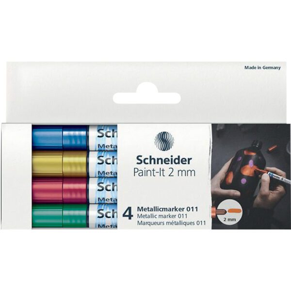 METALLIC MARKER PAINT-IT 2mm WALLET 4'S SET 2