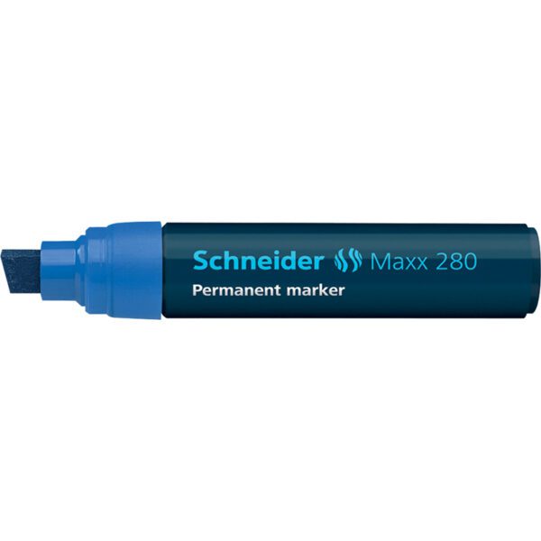 MAXX 280 - PERMANENT MARKER CHISEL TIP 4 + 12MM Blue 5's