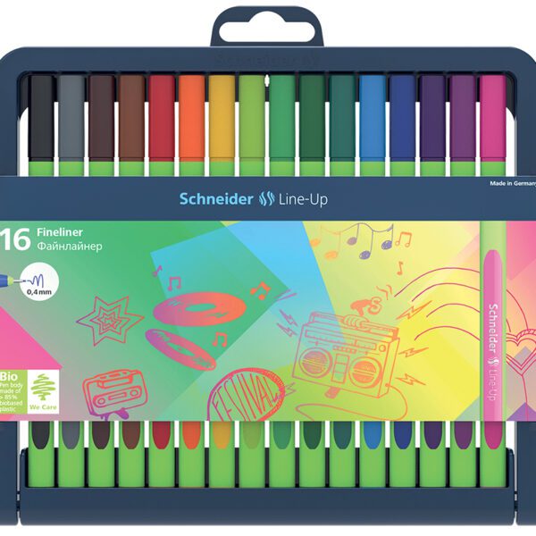 Fineliner Line-Up 04 Pen Case Stand 16 Pens