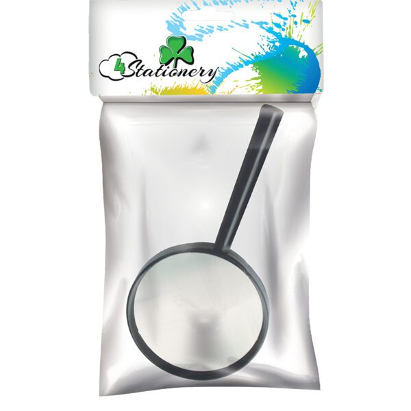 TREFOIL MAGNIFYING GLASS WITH STEEL FRAME 90mm DIAMETER
