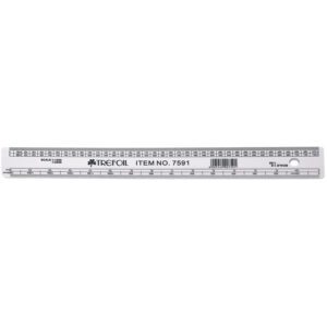 TECHNICAL DRAWING FLAT SCALE RULER 30CM ARCHITECTURE #7591