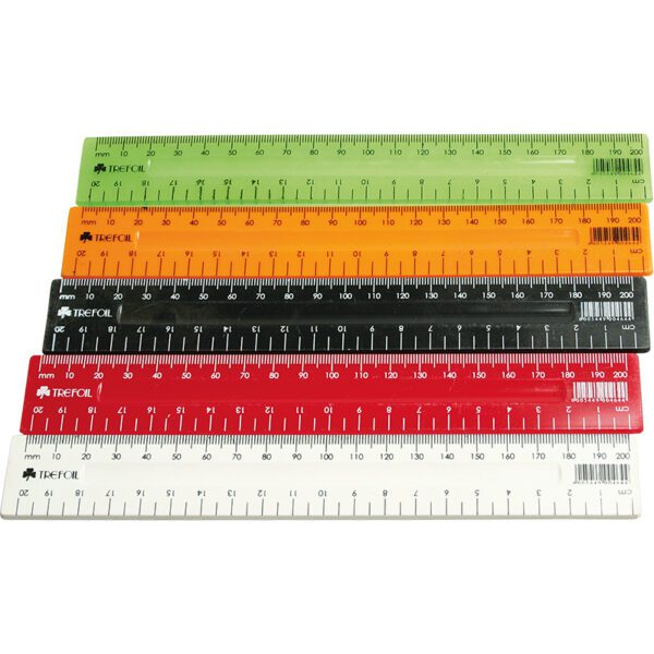 RULER COLOURED PLASTIC 20cm
