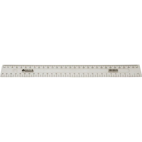 RULER CLEAR PLASTIC 30cm