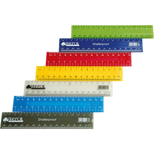 RULER COLOR PLASTIC 15CM