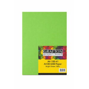 GRAFTON A4 80GSM PAPER (100 PK) - BRIGHT GREEN