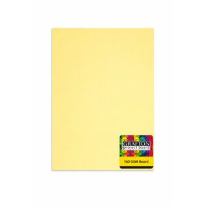 GRAFTON A2 160GSM BOARD (5 PK) - PASTEL YELLOW