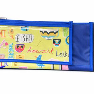 AFRICAN TALK 3 IN 1 PENCIL BAG BLUE