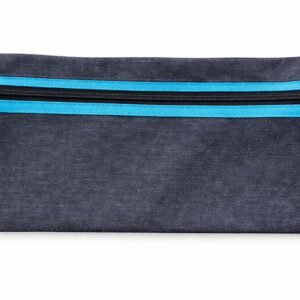 TREFOIL DENIM 33CM PENCIL BAG TURQUOISE