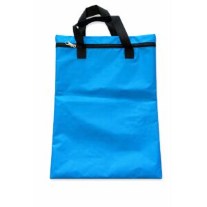 PRODUCTS > BACK TO SCHOOL NYLON LIBRARY BOOK BAG WITH HANDLE LIGHT BLUE