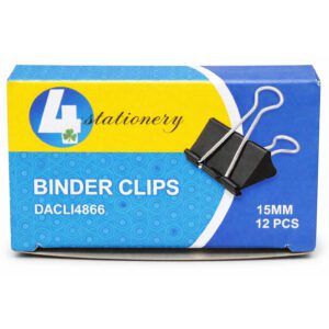 CLIPS FOLDBACK 15mm 12's